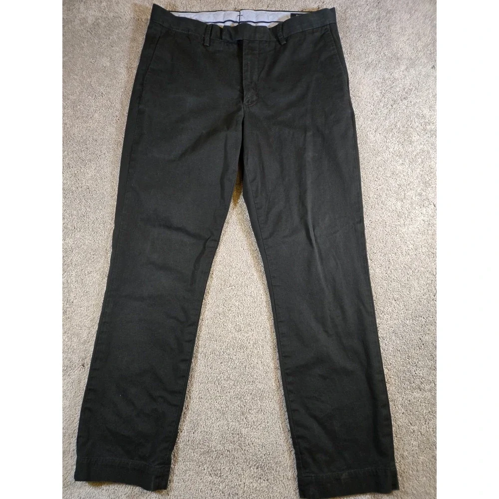 Polo Ralph Lauren Chino Pants‎ Mens 34x32 Black 100% Cotton Preppy